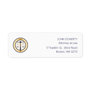 Scales of Justice     Law Office Label
