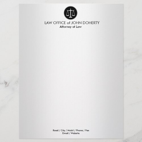 Scales of Justice  Law Office Letterhead