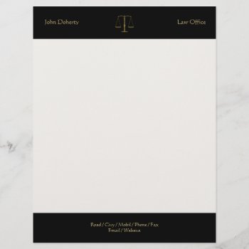 Scales Of Justice Law Office Letterhead by wierka at Zazzle