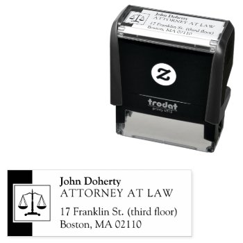 Scales Of Justice | Law Office Self-inking Stamp by wierka at Zazzle