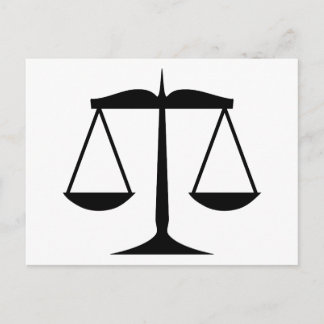 Scales of Justice (Law) Postcard