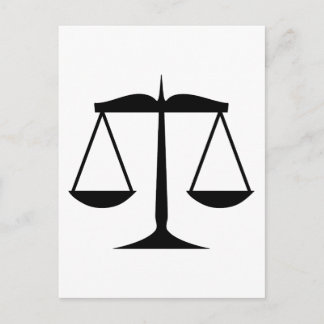 Scales of Justice (Law) Postcard