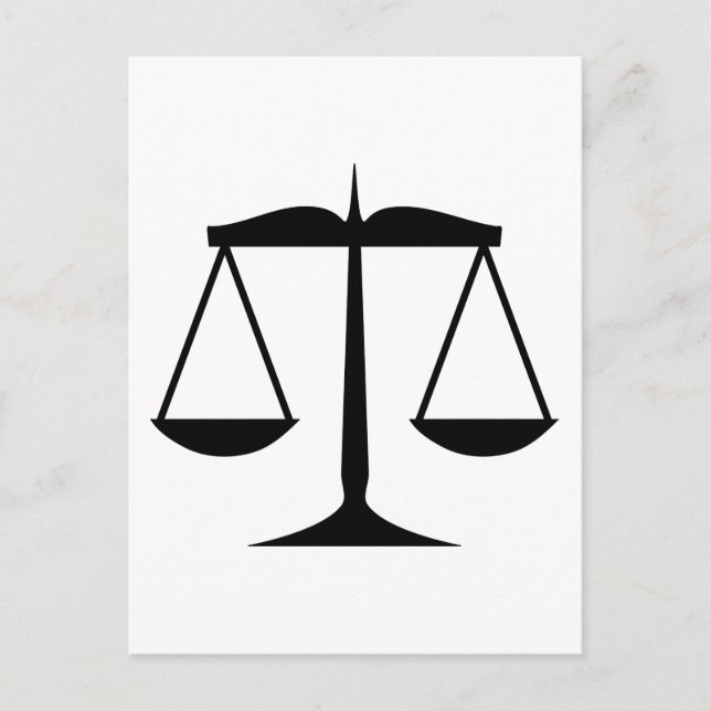 Scales of Justice (Law) Postcard (Front)