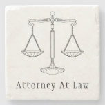 Scales Of Justice | Law School Gifts Stone Coaster at Zazzle