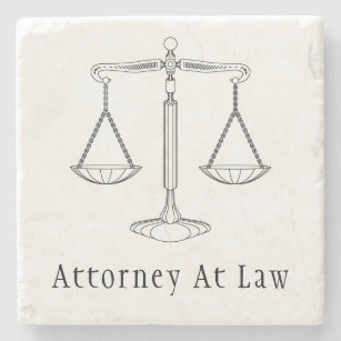 Scales of Justice   Law School Gifts Stone Coaster
