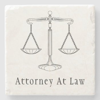 Scales Of Justice | Law School Gifts Stone Coaster by wierka at Zazzle