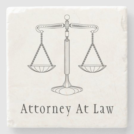 Scales Of Justice | Law School Gifts Stone Coaster