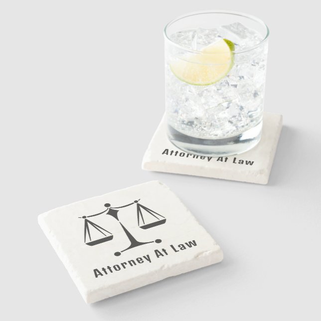 Scales of Justice | Law School Gifts Stone Coaster (Side)