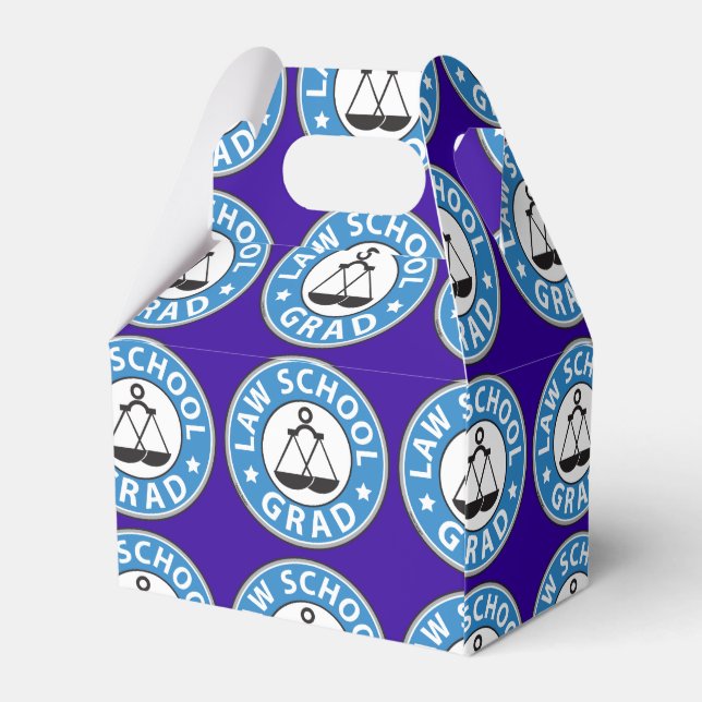 Scales of Justice Law School Graduation Favor Boxes (Back Side)