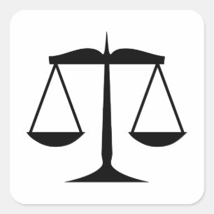 Scales of Justice (Law) Square Sticker