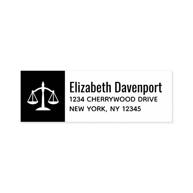 Scales of Justice Law Theme Design Self-inking Stamp (Design)