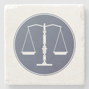 Scales of Justice Lawer Gifts Stone Coaster