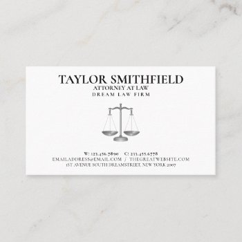 Scales Of Justice Lawyer Attorney Judge Business Card by TwoTravelledTeens at Zazzle