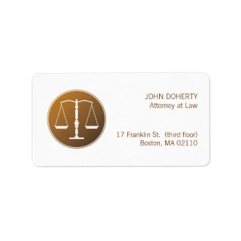 Scales Of Justice | Lawyer Label by wierka at Zazzle