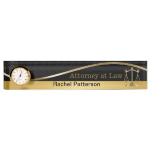 Scales of Justice Lawyer Legal Office Nameplate