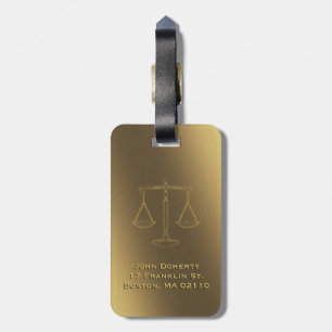 Scales of Justice Lawyer Luggage Tag