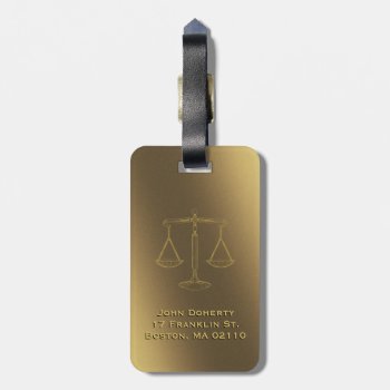Scales Of Justice | Lawyer Luggage Tag by wierka at Zazzle