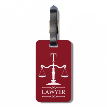Scales of Justice Lawyer Luggage Tag Scales of Justice Lawyer Luggage Tag
