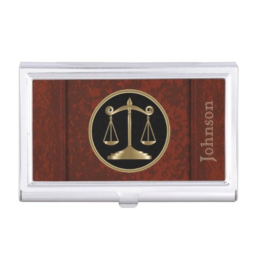 Scales of Justice  Lawyer  Personalize Business Card Holder