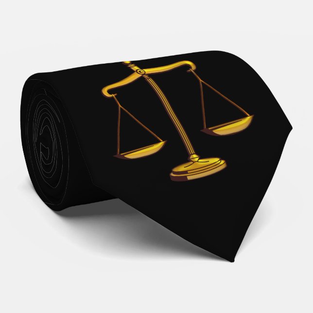 Scales of Justice | Lawyers Gifts Neck Tie (Rolled)