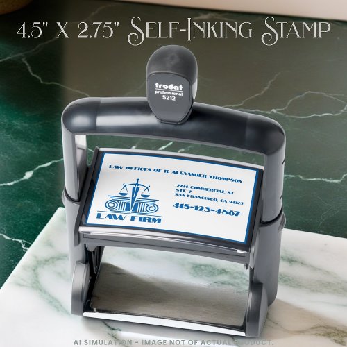 'Scales of Justice' Legal Office Law Firm Attorney Self-inking Stamp