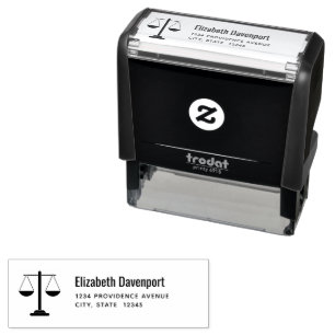 Scales of Justice Legal Services Symbol Address Self-inking Stamp