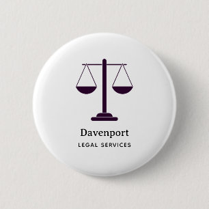 Scales of Justice Legal Services Symbol Button