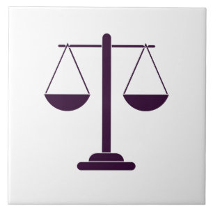 Scales of Justice Legal Services Symbol Ceramic Tile