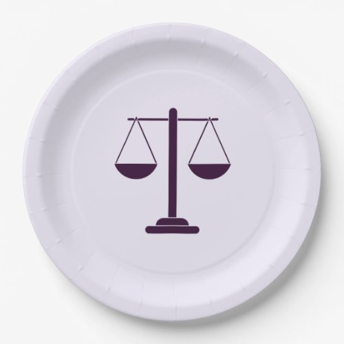 Scales of Justice Legal Services Symbol Graduation Paper Plates