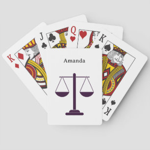 Scales of Justice Legal Services Symbol Poker Cards