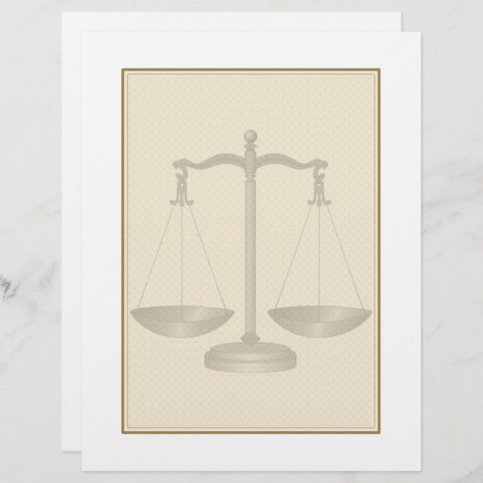 Scales Of Justice Letterhead (Front/Back)