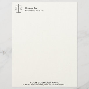 Scales of Justice Letterhead