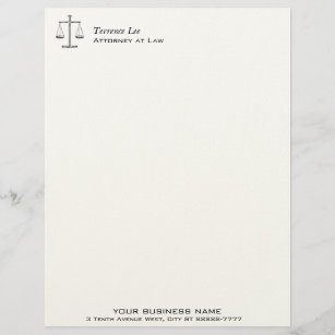 Scales of Justice Letterhead