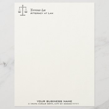 Scales Of Justice Letterhead by TerryBain at Zazzle