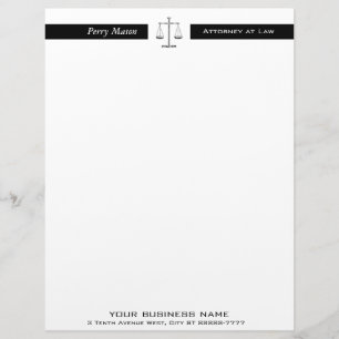 Scales of Justice Letterhead