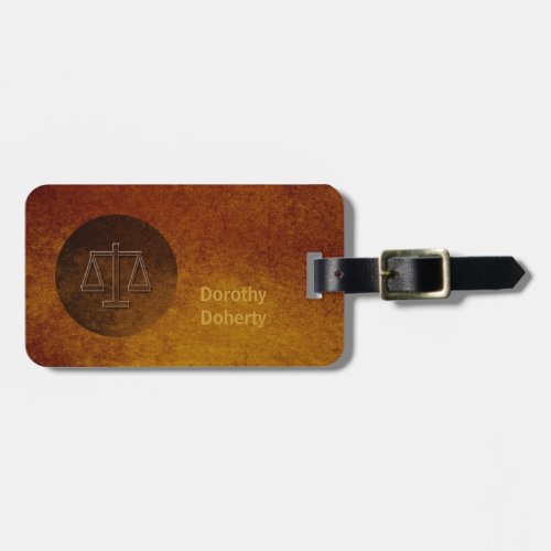 Scales of Justice  Luggage Tag