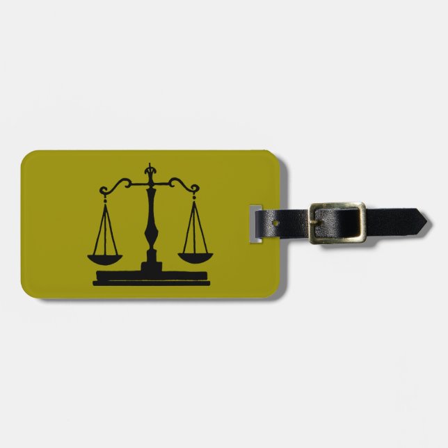 Scales Of Justice Luggage Tag (Front Horizontal)