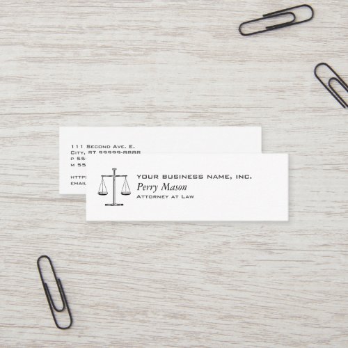 Scales of Justice Business Card Template
