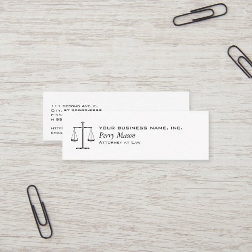Customizable Scales of Justice Business Card Template