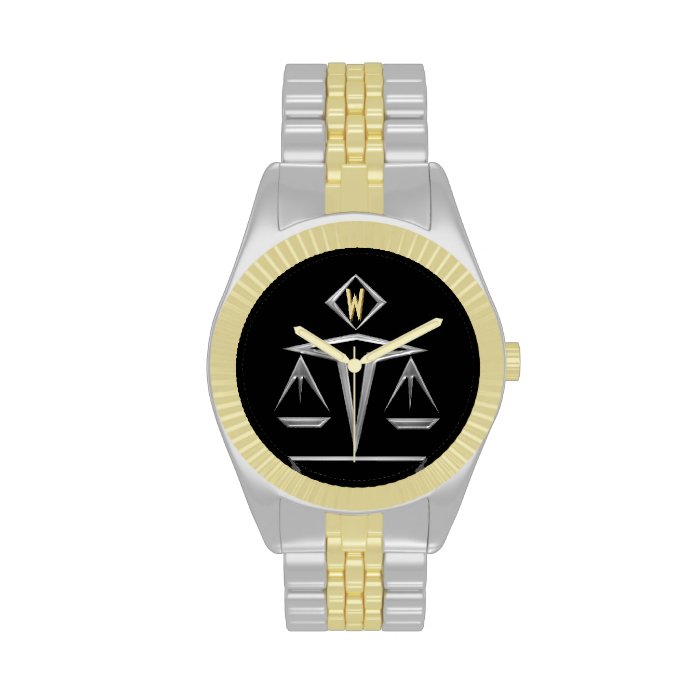 Scales of Justice   Monogrammed (v3) Watch