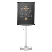Scales of Justice on Ebony Table Lamp (Right)