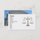 Scales of Justice - Ornate Business Card (Front/Back)