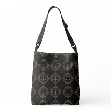 Scales of Justice Pattern | Lawyer Gifts Crossbody Bag Scales of Justice Pattern | Lawyer Gifts Crossbody Bag