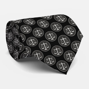 Scales of Justice pattern Lawyer Neck Tie
