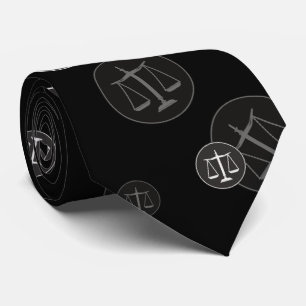 Scales of Justice pattern Lawyer Tie