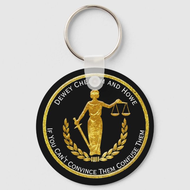 Scales of Justice Personalize Keychain (Front)