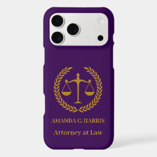 Scales of Justice Personalized Lawyer Gifts iPhone 17 Pro Max Case