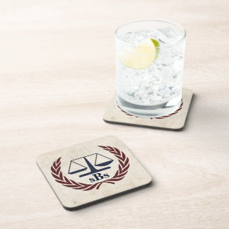 Scales of Justice Personalized Lawyer Gifts Coaster