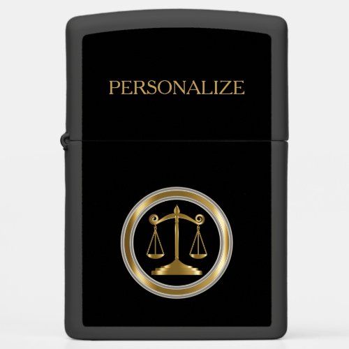 Scales of  Justice _ Personalized Zippo Lighter