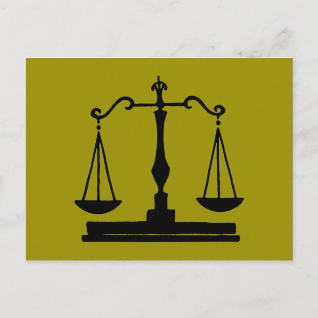 Scales Of Justice Postcard (Front)